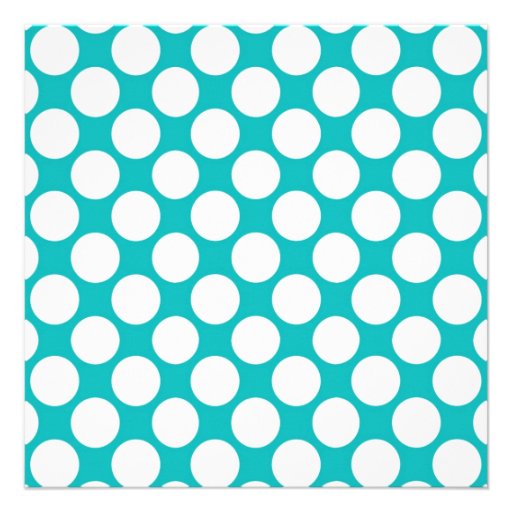 Red and Aqua Polka Dot Wedding Invitation