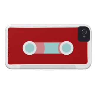 Red and Aqua Retro Cassette Tape casematecase