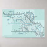Red and Arkansas Rivers 30" x 20" Poster