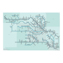 Red and Arkansas Rivers 30" x 20" posters