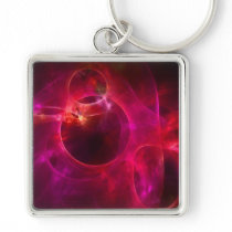 Red and Berry Circles Keychain