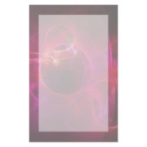 Red and Berry Circles Stationery
