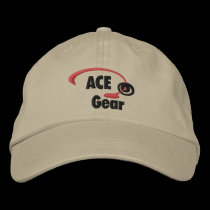 Red and Black Ace Gear Logo Embroidered Hat embroidered hats