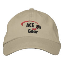 Red and Black Ace Gear Logo Embroidered Hat embroidered hats