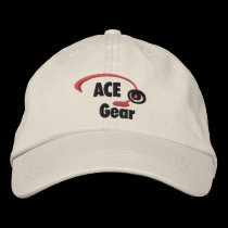 Red and Black Ace Gear Logo Embroidered Hat embroidered hats
