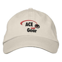 Red and Black Ace Gear Logo Embroidered Hat embroidered hats