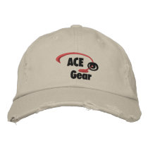Red and Black Ace Gear Logo Embroidered Hat embroidered hats