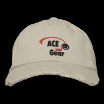 Red and Black Ace Gear Logo Embroidered Hat embroidered hats