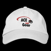 Red and Black Ace Gear Logo Embroidered Hat embroidered hats