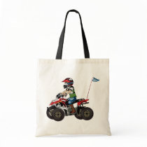 Red and Black ATV Kid Tote Bags