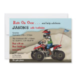 Red and Black ATV Kid Invitation