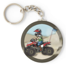 Red and Black ATV Kid Key Chain
