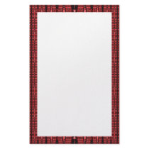 red and black border customized stationery