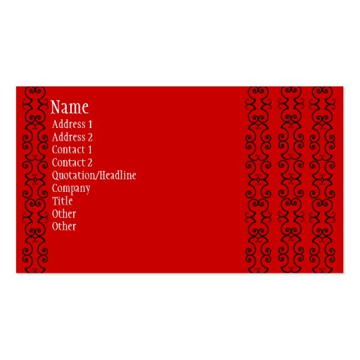 Red and Black Business Cards