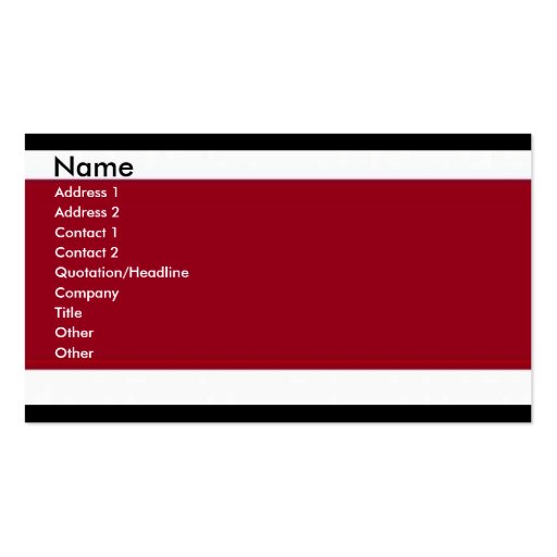 Red and Black Business Cards (front side)