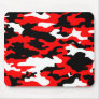 RED AND BLACK CAMO MOUSE PAD