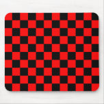 Red and Black Checker Pattern Mouse Mats