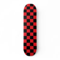 Red and Black Checkerd Skateboard