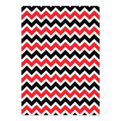 Red and Black Chevron Nurse Graduation Invite RN