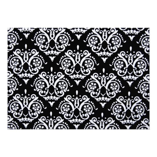 Red and Black Country Damask Patterned Card