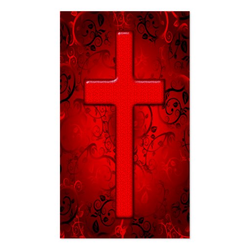 RED AND BLACK CROSS BUSINESS CARDS (back side)