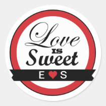 Red and Black Favor Stickers stickers