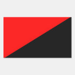 red and black flag logo xx rectangular stickers