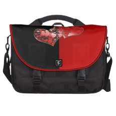 Red and black flag of love laptop computer bag