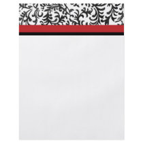 Red and Black Floral Damask Pattern Flyers