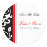 Red and Black Floral Save The Date...