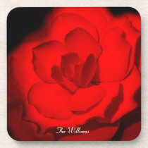Red and Black Flower Coasters cork coasters