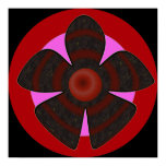 red and black flower posters