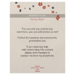 Red and Black Flowers on Beige Elegant Custom Flyer
