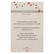 Red and Black Flowers on Beige Elegant Full Color Flyer