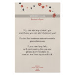 Red and Black Flowers on Beige Elegant Full Color Flyer