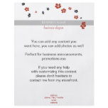 Red and Black Flowers on White Elegant Flyer Design