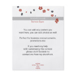 Red and Black Flowers on White Elegant Custom Flyer