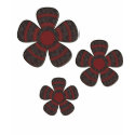 red and black flowers t-shirts by DonnaGrayson red and black flowers t-shirts