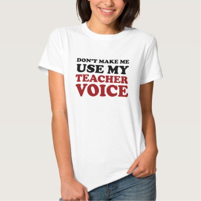 Red and Black Funny Teacher Voice T-shirt