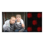 Red and Black Goth checkered photocard Photo Card Template