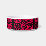 Red and Black Graphic Design Pet Bowl pet bowls