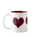 red and black heart Love mugs by DonnaGrayson red and black heart Love mugs