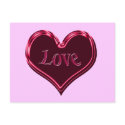 red and black heart Love postcards by DonnaGrayson red and black heart Love postcards