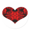 red and black heart stickers