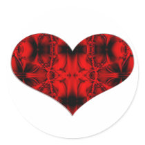 red and black heart stickers