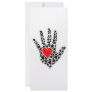 Red and black hearts hand outline custom rack card