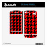 Red and Black Houndstooth Decal For The LG Xenon