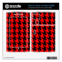 Red and Black Houndstooth Garmin Asus Nuvifone Skins