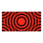 red_and_black_interlocking_concentric_circles photo card
