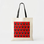 Red and Black Ninja Bunny Pattern Bags